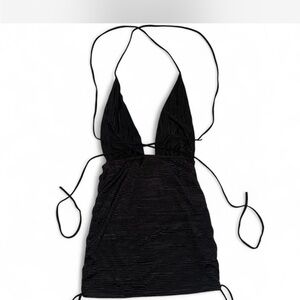 Black Halter Mini Dress
